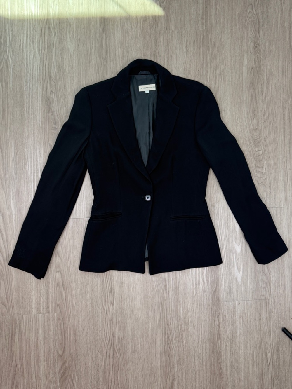 Emporio Armani Black Tailored Womens Blazer Jacket